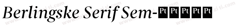 Berlingske Serif Sem字体转换